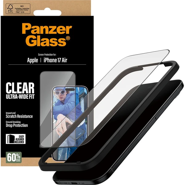 PanzerGlass® Ultra-Wide Fit sklo Apple iPhone Air s instalačním rámečkem - Ochranné folie a skla - Obrázek 74KH000K01