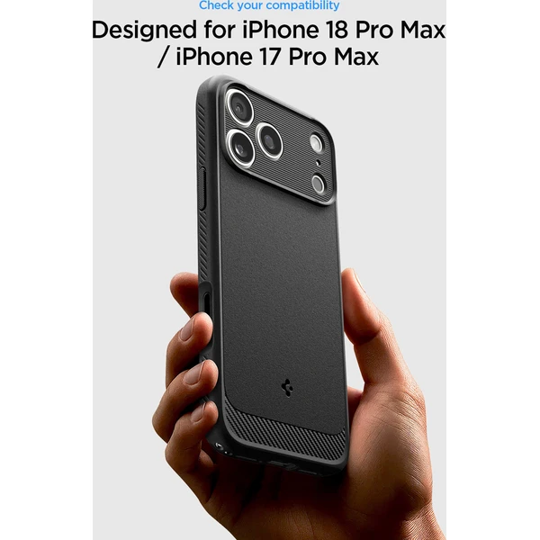 Spigen Rugged Armor MagSafe kryt  iPhone 18 Pro Max/17 Pro Max matte black - Pouzdra - Obrázek 74a3462b932a417e9d80a6e8c8704bfc