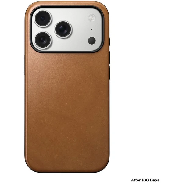 Nomad Modern Leather Case MagSafe kožený kryt iPhone 17 Pro English Tan - Pouzdra - Obrázek 74bf7e5a1e5d487cad91d90a035d542a