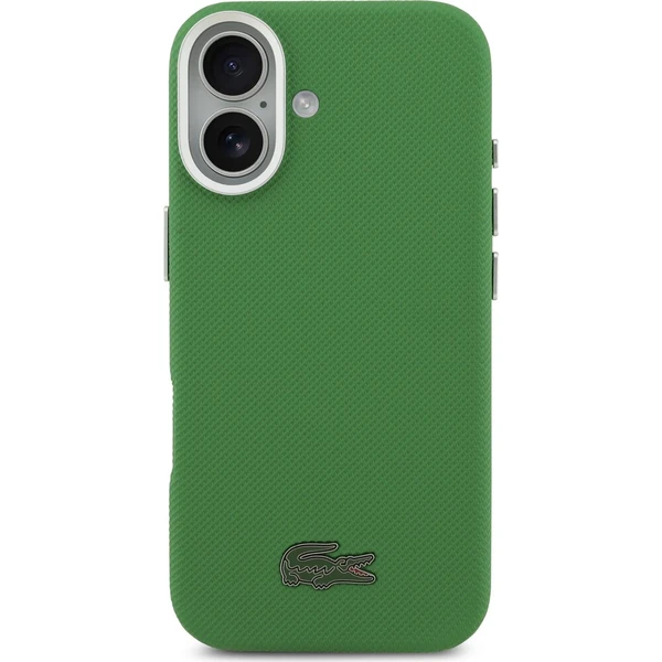 Lacoste Iconic Petit Pique Metal Logo MagSafe kryt iPhone 17 zelený - Pouzdra - Obrázek 74c857be2a6448589596544af5cdde2a