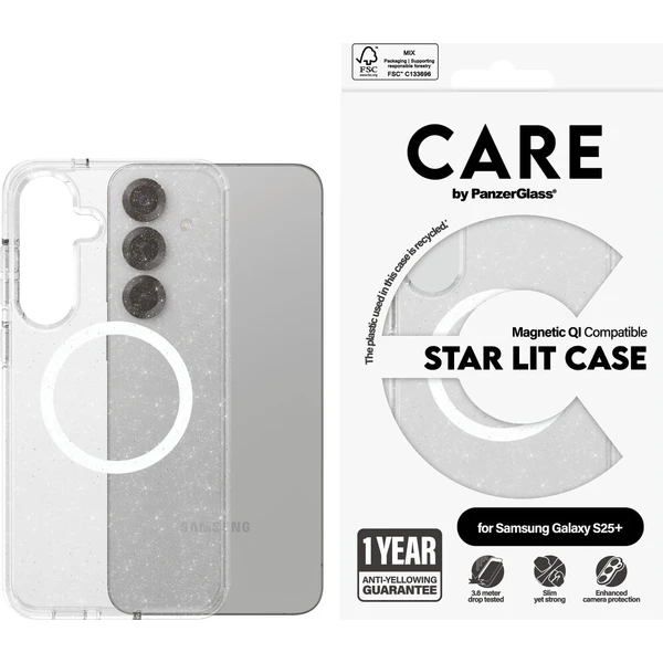 PanzerGlass® CARE kryt Samsung Galaxy S25+ Star Lit třpytivý/bílý QI - Pouzdra - Obrázek 74db9f3af5a14eeeb1c040a4ff94fb6c