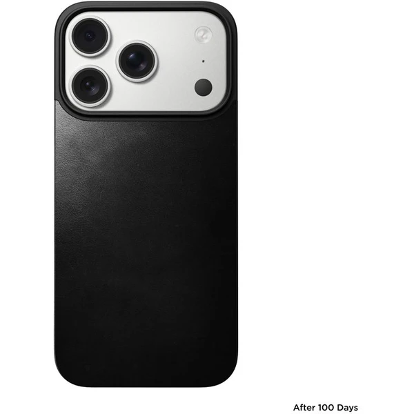 Nomad Magnetic Leather Back (Horween) Magsafe kožený kryt iPhone 17 Pro Black - Pouzdra - Obrázek 74e55a0f872c4997a8fe75bfece97e14