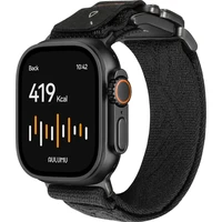 Aulumu C03 Titanium Mag Buckle řemínek Apple Watch 49/46/45/44/42mm Black Buckle/Black - Řemínky