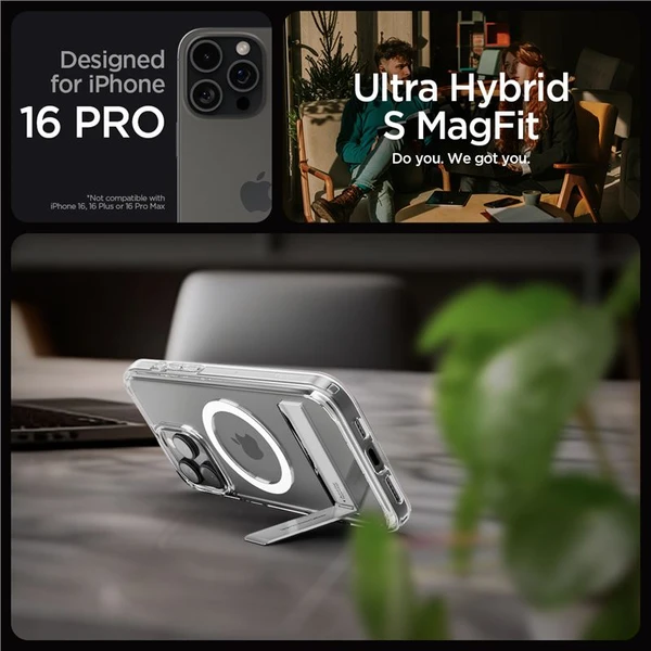 Spigen Ultra Hybrid S MagSafe kryt iPhone 16 Pro crystal clear - Pouzdra - Obrázek 7514c2c321c64a92a7cced5a5b91d21d