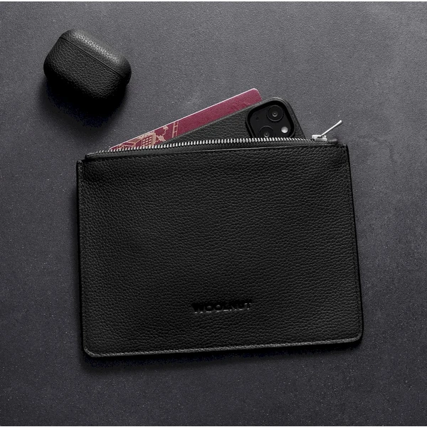 Woolnut Leather Pouch (Flat) kožené pouzdro černé - Organizéry - Obrázek 7568000701