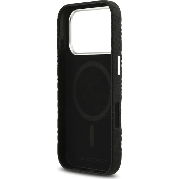 Karl Lagerfeld Grained PU Repeated Logo MagSafe kryt iPhone 17 Pro černý - Pouzdra - Obrázek 7569a7aa765d4410a9adbdd026b5a243