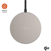 FIXED MagPad Slim MagSafe nabíječka s Qi2, 15W, titanová - Nabíječky