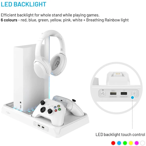 FIXED nabíjecí stanice pro Xbox Series X/S s odvětráváním, bílá - Nabíječky - Obrázek 757fe06b4f5c42ca9c30beaacb96e260