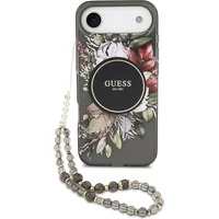 Guess IML Flowers Strap MagSafe kryt iPhone Air černý - Pouzdra