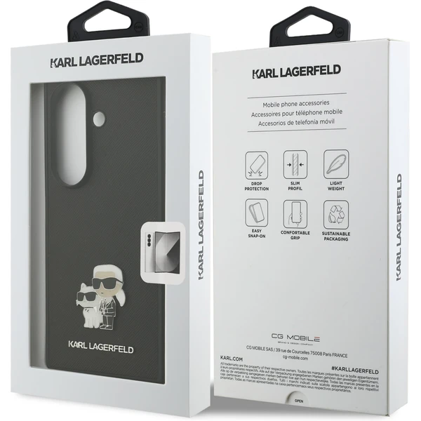 Karl Lagerfeld PU Saffiano Karl and Choupette kryt Samsung Galaxy Z Fold 7 černý - Pouzdra - Obrázek 7591b2b473634adfbbbe3543756e1050
