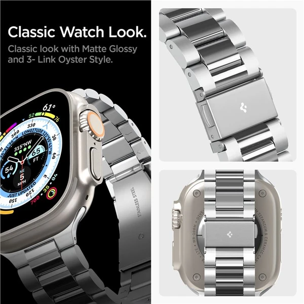 Spigen Modern Fit 316L řemínek Apple Watch 49/45/44/42mm stříbrný - Řemínky - Obrázek 75D5000L01