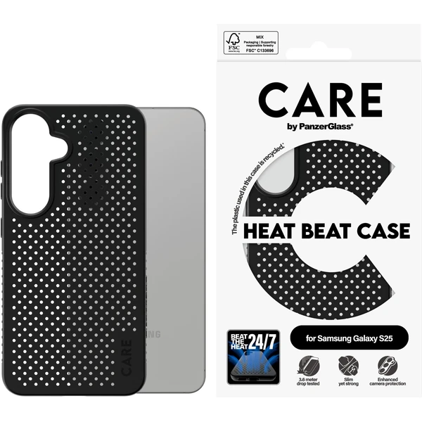 PanzerGlass® CARE kryt Samsung Galaxy S25 Heat Beat - Pouzdra - Obrázek 75FC000J01