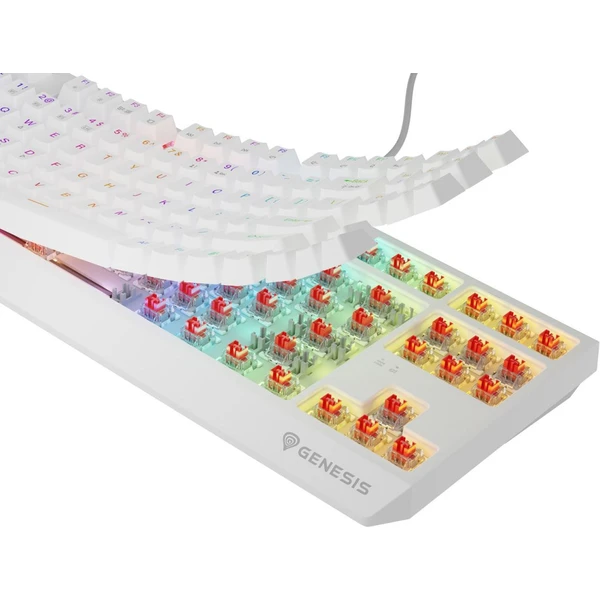 Genesis THOR 230 TKL RGB bezdrátová mechanická klávesnice bílá Outemu Red - Klávesnice - Obrázek 75I5000O01