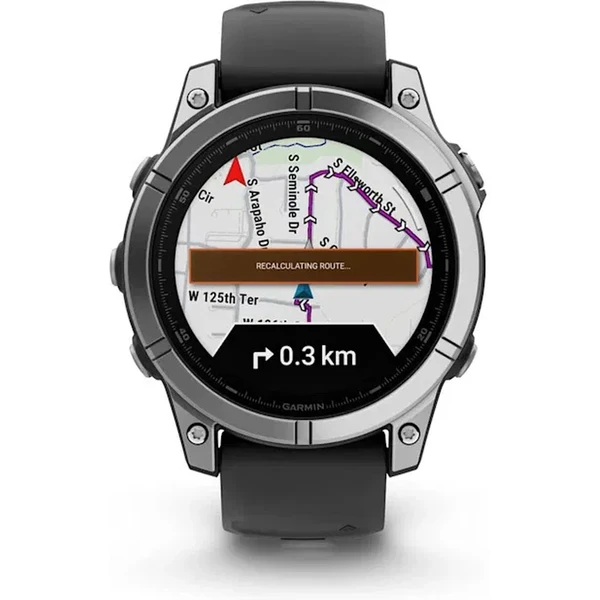Garmin Fenix E 47 mm nerezová ocel/černý silikonový řemínek - Chytré hodinky - Obrázek 75M7000P01