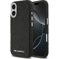 Karl Lagerfeld Grained PU Repeated Logo MagSafe kryt iPhone 17 černý - Pouzdra
