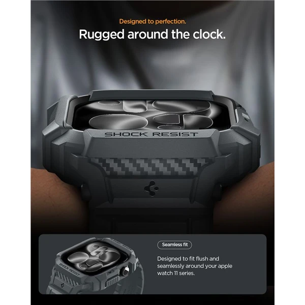 Spigen Rugged Armor Pro 2 pouzdro Apple Watch 11 (46mm) dark gray - Pouzdra - Obrázek 75b34be78eec465ab0eb69325362fc7a