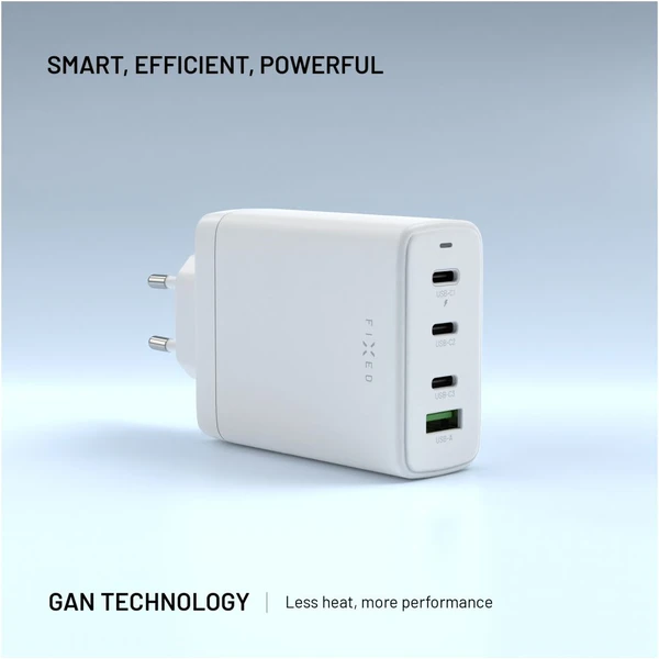 FIXED GaN nabíječka s 3xUSB-C a USB-A, PD 3.0, 120W, bílá - Nabíječky - Obrázek 75e8bb4504ac4e76b76d98d2d45c23c0