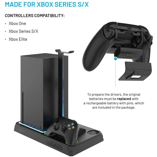 FIXED nabíjecí stanice pro Xbox Series X/S s odvětráváním, černá - Nabíječky - Obrázek 762749131d6a4cfe90e6b37776b6b9d1