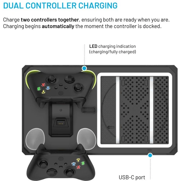 FIXED nabíjecí stanice pro Xbox Series X/S s odvětráváním, černá - Nabíječky - Obrázek 7664cdd9344341d0b47cc0101841c3c5