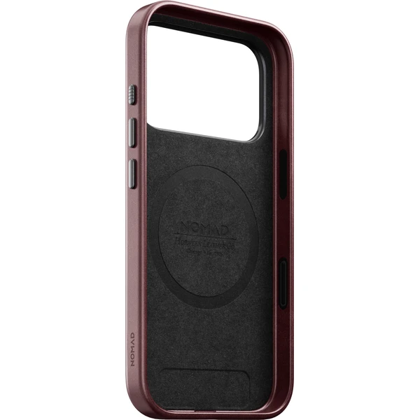 Nomad Traditional Leather (Horween) MagSafe kožený kryt iPhone 18 Pro Burgundy - Pouzdra - Obrázek 76890a33cac64e30ba9da2a7ba006d87