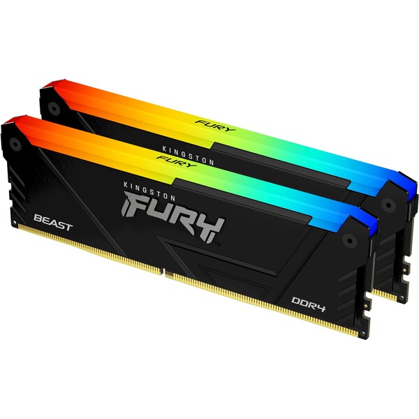Kingston FURY Beast 16GB 3200MHz DDR4 CL16 DIMM (2x8GB) RGB XMP (KF432C16BB2AK2/16) Černá
