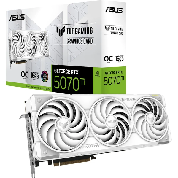 ASUS TUF Gaming NVIDIA GeForce RTX 5070 Ti 16GB GDDR7 White OC - Grafické karty - Obrázek 76RI000K01