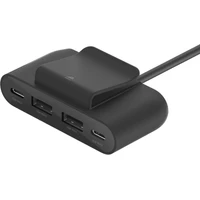 Belkin BoostCharge 4-portový USB rozbočovač, 30W, 2m USB-C kabel, černý - USB huby