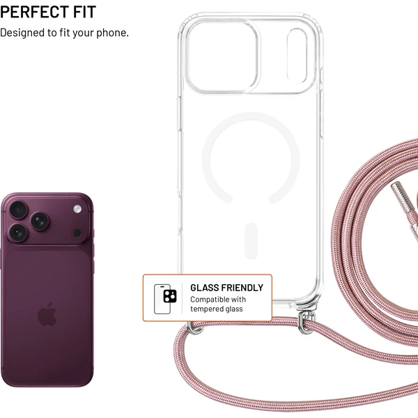 FIXED MagPure Neck kryt s růžovou šňůrkou na krk pro Apple iPhone 18 Pro Max - Pouzdra - Obrázek 76ae9a29d201405bad38c1245a609f0c