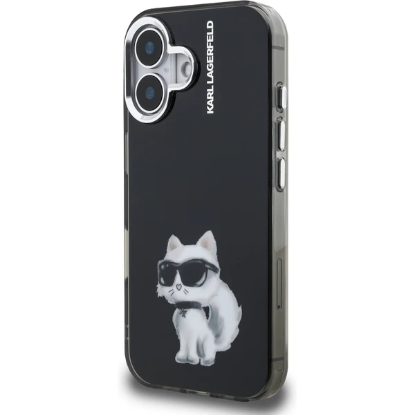Karl Lagerfeld IML Aquarelle Choupette kryt iPhone 16 černý - Pouzdra - Obrázek 76b3cb83228e432a8e4050a9318a2db4