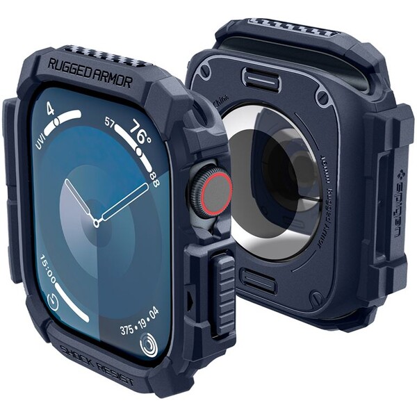 Spigen Rugged Armor kryt pro Apple Watch 10 (46mm) námořně modrý