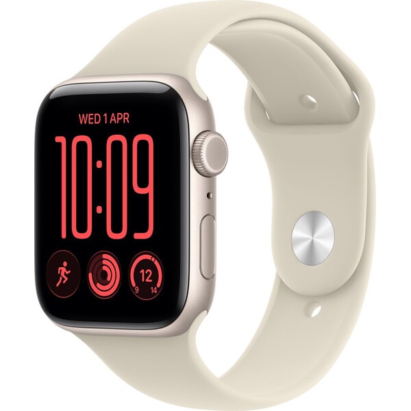 Apple Watch SE 3 (2026) Cellular 40mm Starlight aluminium with sand sport band S/M