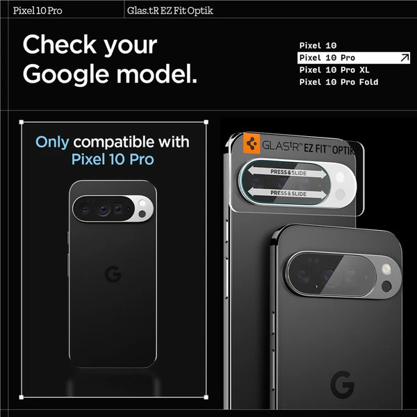 Spigen Glass tR EZ Fit Optik 2 Pack tvrzené sklo na fotoapará Google Pixel 10 Pro čiré - Ochranné folie a skla - Obrázek 770374ae068e4d2a944899d320e2e661