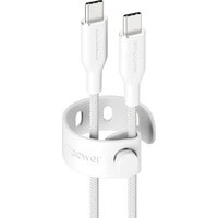 PanzerGlass USB-C/USB-C napájecí kabel 60W 1,2m bílý - Kabely a redukce