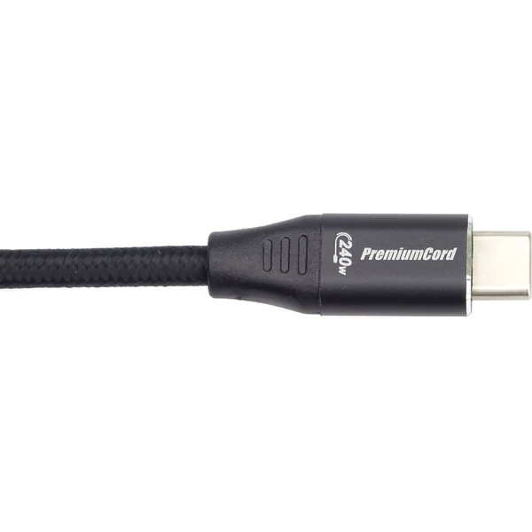 PremiumCord USB-C/USB-C napájecí kabel 240W 1,5m černý - Kabely a redukce - Obrázek 77419d415d83480386cd5600c9594005