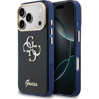 Guess IML 4G Script Metal Logo kryt iPhone 17 Pro Max modrý - Pouzdra