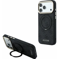 Guess PU 4G Ring Stand MagSafe kryt iPhone 18 Pro Max černý - Pouzdra