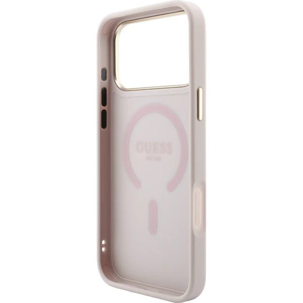 Guess PU Leather 4G Gold Frame Embossed MagSafe kryt iPhone 18 Pro růžový - Pouzdra - Obrázek 777972c33f4d47fbaa5cedbacf6fdf43