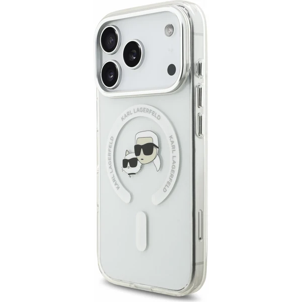Karl Lagerfeld IML K&CH Heads Metal Frame MagSafe kryt iPhone 18 Pro bílý - Pouzdra - Obrázek 7780dd8e28f44dae9d1812220f0e580a