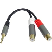 PremiumCord HQ 3,5mm/2x Cinch redukce 0,15m černá - Kabely a redukce