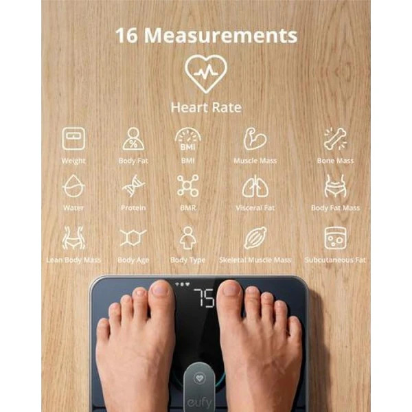 Anker eufy P2 Pro chytrá osobní váha černá - Chytré váhy - Obrázek 778471016a24480c80f51e5a6d0a3612