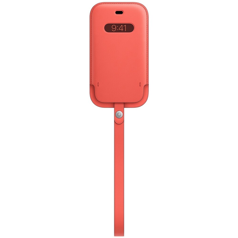 Apple kožený návlek s MagSafe na iPhone 12 mini citrusově růžový