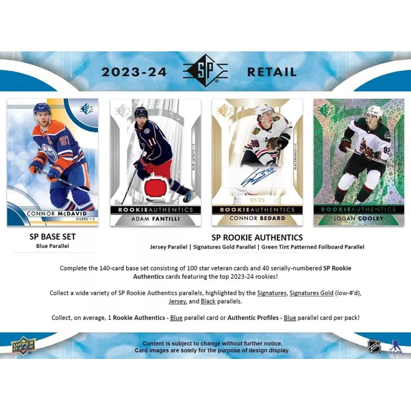 Hokejové karty 2023-24 Upper Deck SP Hockey Blaster Box - Hokejové karty - Obrázek 77IB000N01