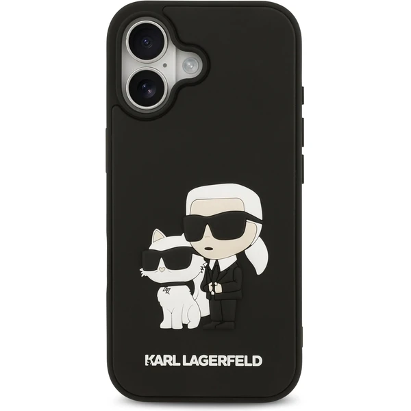 Karl Lagerfeld 3D Rubber Karl and Choupette kryt iPhone 17 černý - Pouzdra - Obrázek 77a671feeea1407ebce37ee4660547fb