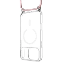 FIXED MagPure Neck kryt s růžovou šňůrkou na krk pro Apple iPhone 17 Pro - Pouzdra