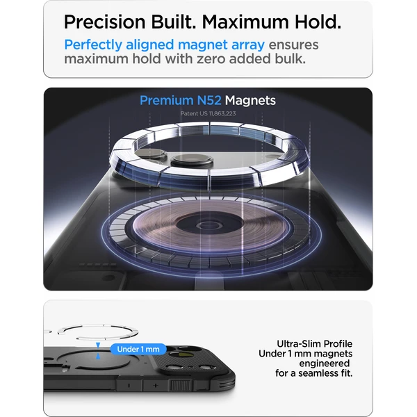 Spigen Tough Armor T MagSafe kryt iPhone 18 Pro Max/17 Pro Max gunmetal - Pouzdra - Obrázek 77e9916e89ca4e228414207c592a9002