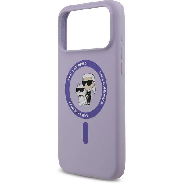 Karl Lagerfeld Liquid Silicone Karl and Choupette MagSafe kryt iPhone 17 Pro Max fialový - Pouzdra - Obrázek 77fa8ea3a88d4111bcfc733566f47ad6