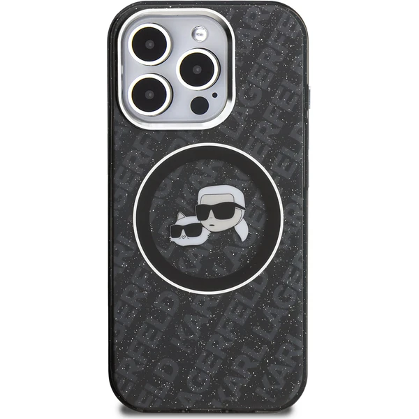 Karl Lagerfeld IML K&CH Heads Repeated Logo MagSafe kryt iPhone 15 Pro černý - Pouzdra - Obrázek 77feb23f56e04cbcbc605cf152138be6