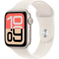 Apple Watch SE 3 (2025) Cellular 44mm Hvězdně bílý hliník s hvězdně bílým sportovním řemínkem S/M - Chytré hodinky