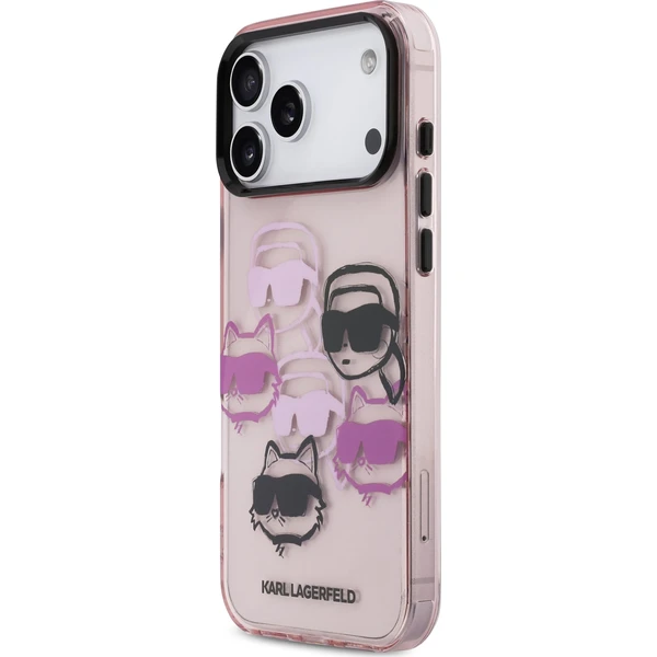 Karl Lagerfeld IML Multi K&CH Heads Zadní Kryt pro iPhone 17 Pro Max růžový - Pouzdra - Obrázek 78306f4107fa4a0fbe25caca60c288e3