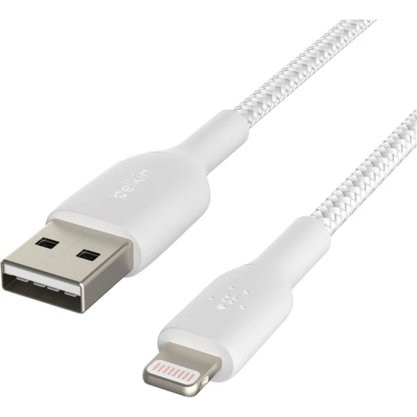 Belkin BOOST Charge Braided Lightning/USB-A napájecí kabel 1m bílý - Kabely a redukce - Obrázek 7839400301